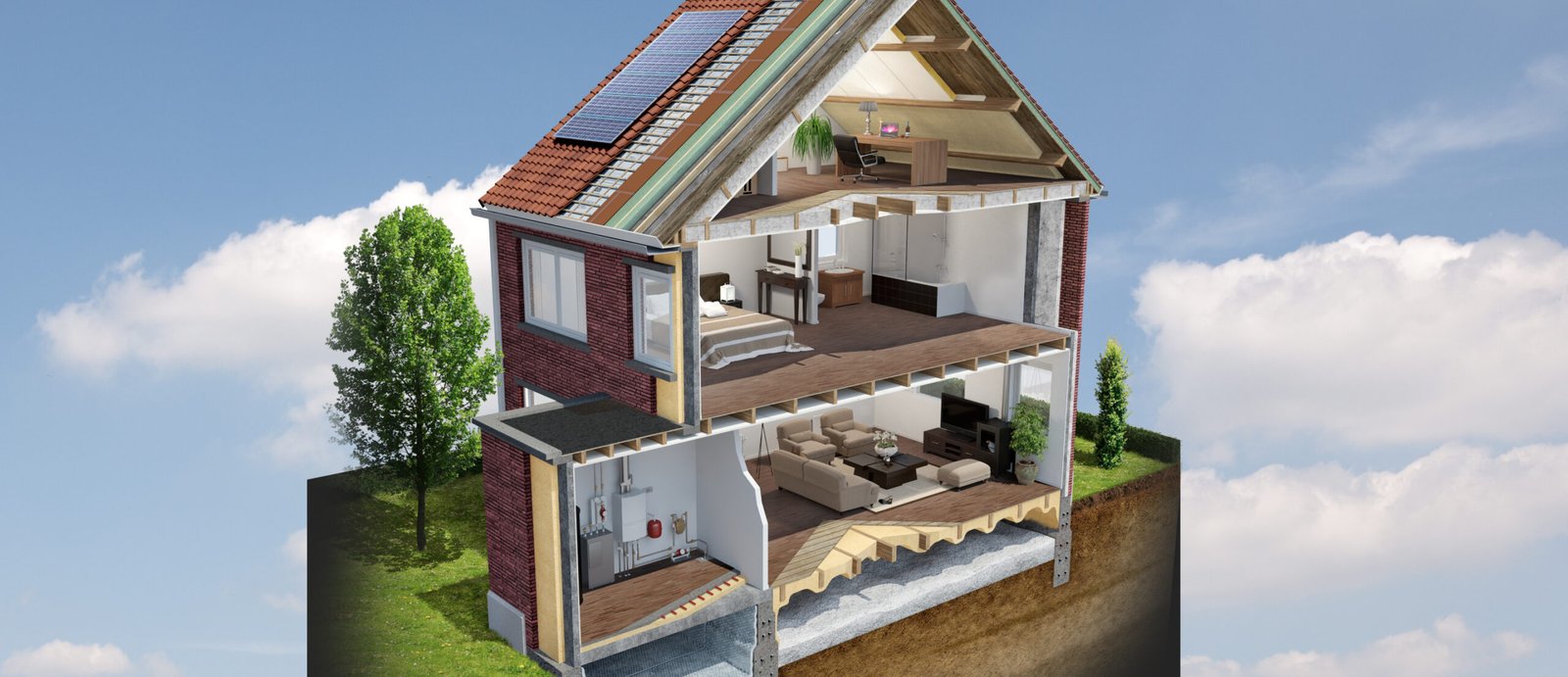 Virtual house illustration